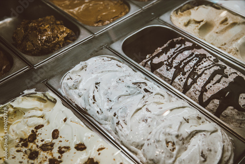 diferentes sabores de helado