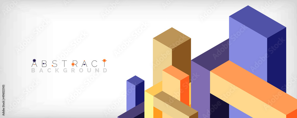 Abstract background. 3d cubes, cubic elements and blocks. Techno or business concept for wallpaper, banner, background, landing page Abstract background. 3d cubes, cubic elements and blocks. Techno or business concept for wallpaper, banner, background, landing page