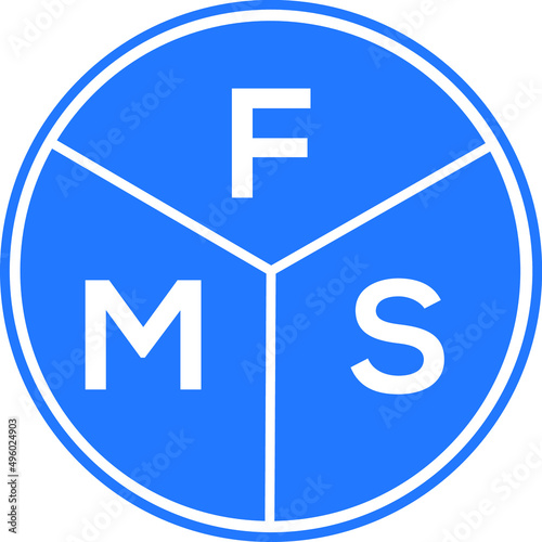 FMS letter logo design on black background. FMS  creative initials letter logo concept. FMS letter design.