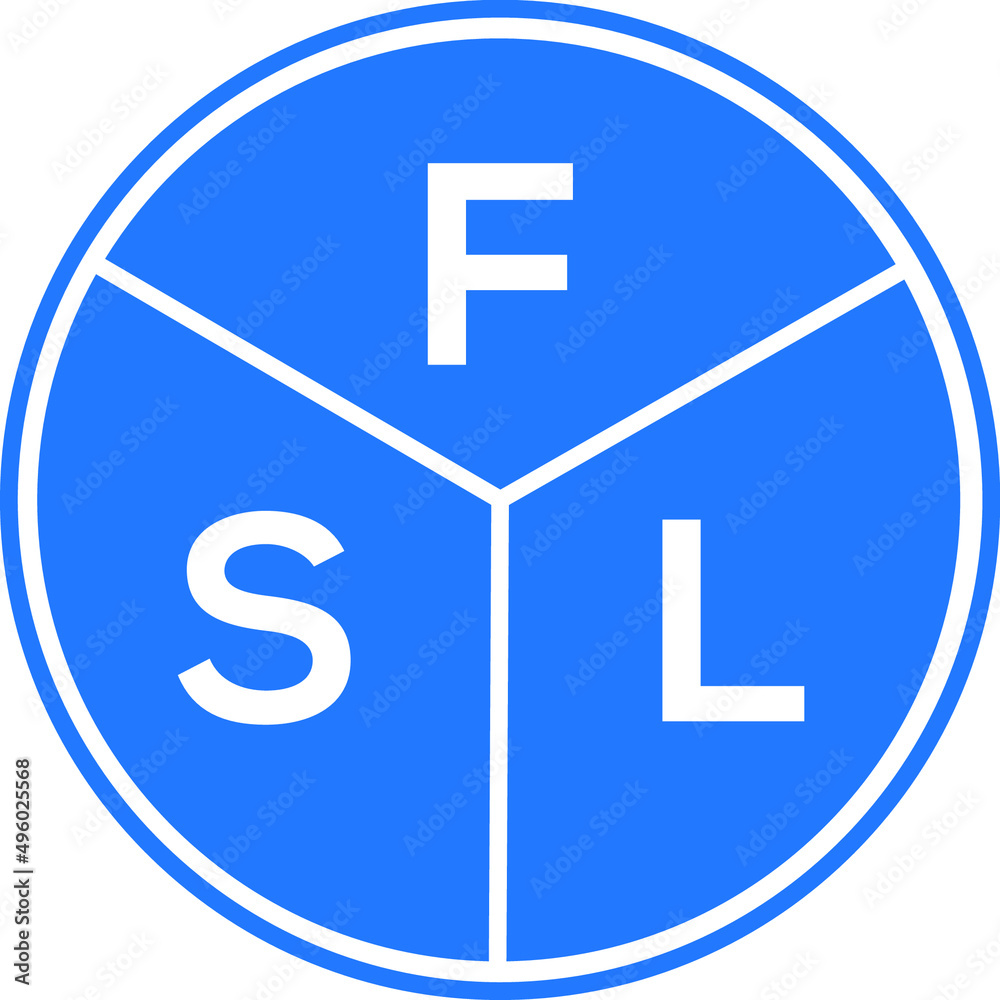 FSL letter logo design on White background. FSL creative Circle letter logo concept. FSL letter design. FSL letter logo design on White background. FSL creative Circle letter logo concept. FSL letter design.