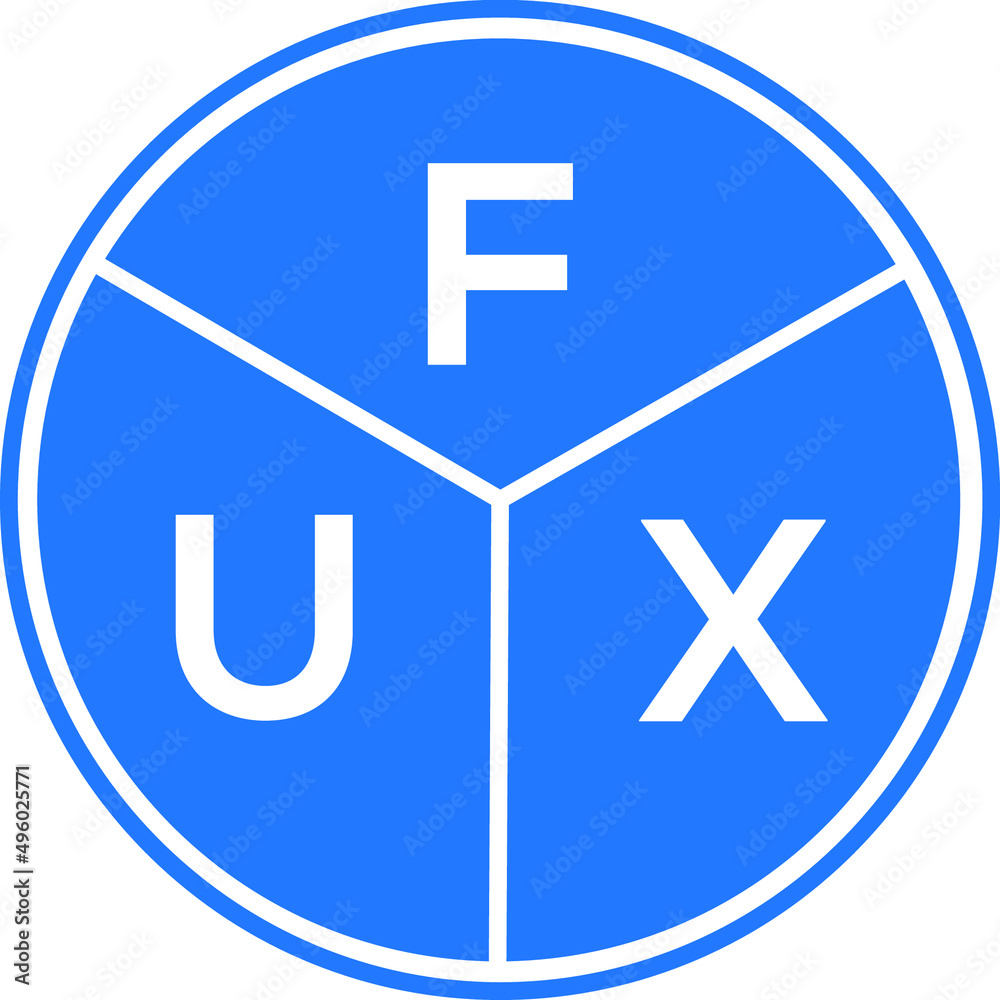 FUX letter logo design on black background. FUX creative initials letter logo concept. FUX letter design FUX letter logo design on black background. FUX creative initials letter logo concept. FUX letter design