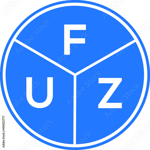 FUZ letter logo design on black background. FUZ  creative initials letter logo concept. FUZ letter design