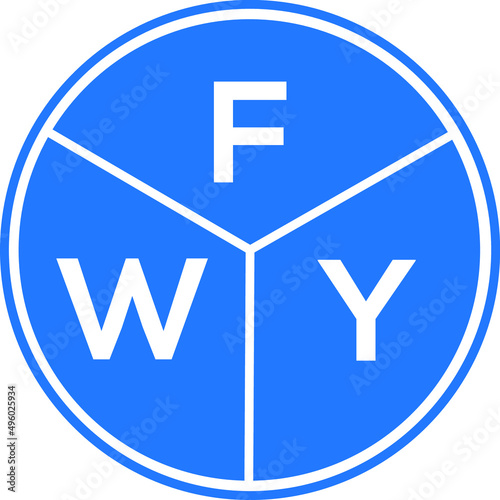 FWY letter logo design on black background. FWY  creative initials letter logo concept. FWY letter design.
 photo