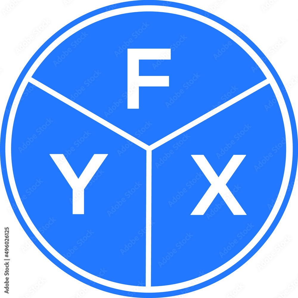 Fototapeta premium FYX letter logo design on black background. FYX creative initials letter logo concept. FYX letter design. 