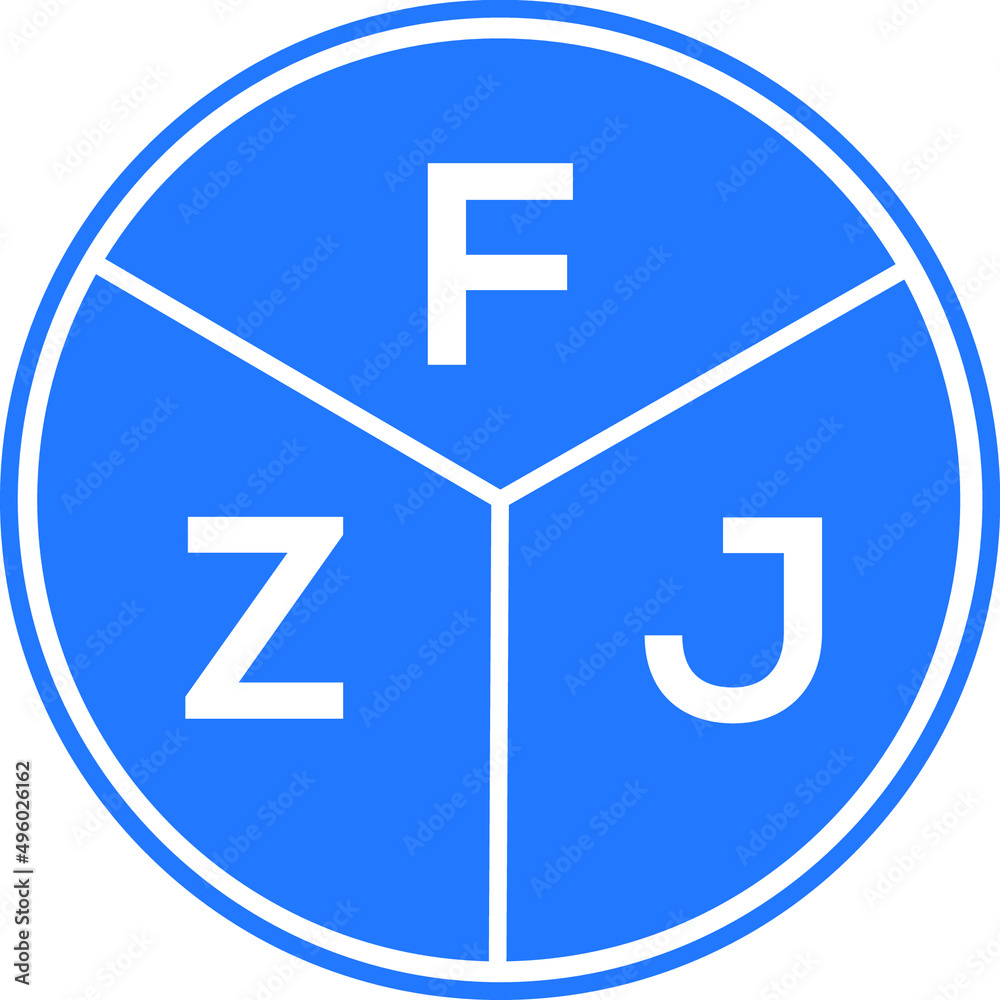 FZJ letter logo design on black background. FZJ  creative initials letter logo concept. FZJ letter design.
