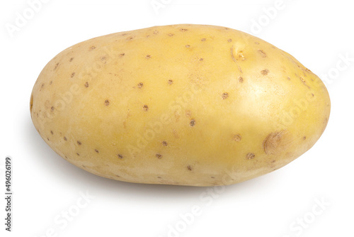 Fresh Raw Organic Young Potato isolated on white background. Clipping path 