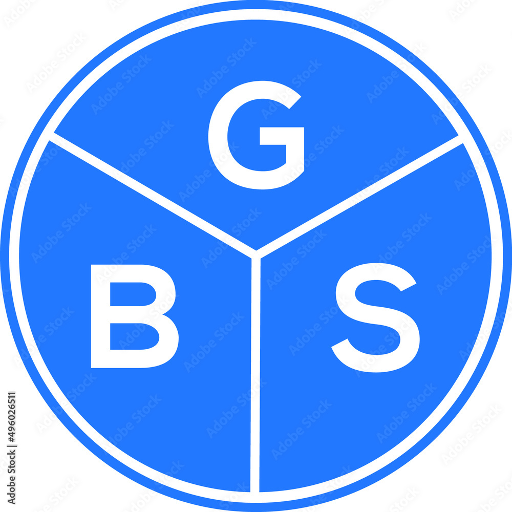 GBS letter logo design on White background. GBS creative Circle letter logo concept. GBS letter design. GBS letter logo design on White background. GBS creative Circle letter logo concept. GBS letter design.