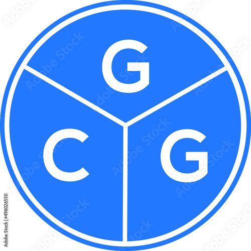 GCG letter logo design on White background. GCG creative Circle letter logo concept. GCG letter design. 