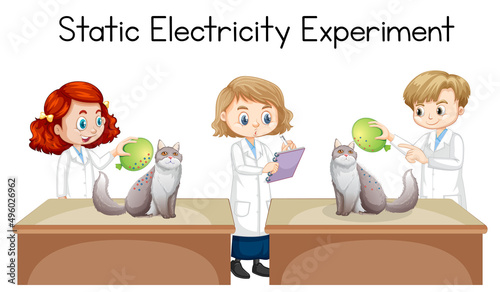 Science experiment with static electricity