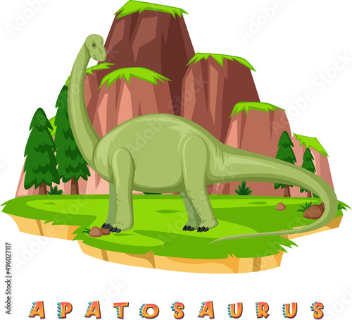 Dinosaur wordcard for apatosaurus