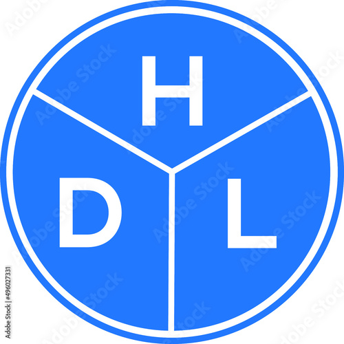 HDL letter logo design on black background. HDL  creative initials letter logo concept. HDL letter design.