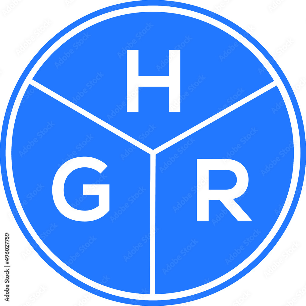 HGR letter logo design on White background. HGR creative Circle letter logo concept. HGR letter design. HGR letter logo design on White background. HGR creative Circle letter logo concept. HGR letter design.