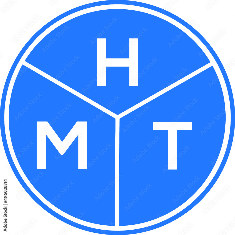 HMT letter logo design on White background. HMT creative Circle letter logo concept. HMT letter design. HMT letter logo design on White background. HMT creative Circle letter logo concept. HMT letter design.
