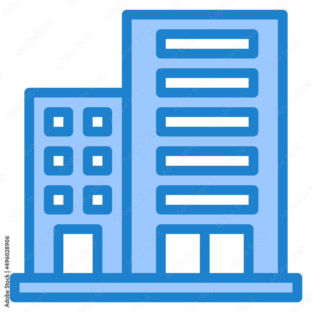 building blue style icon building blue style icon