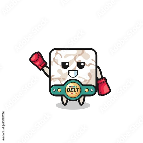 ceramic tile boxer mascot character