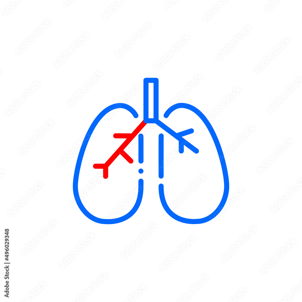 Vector lungs icon. Pixel perfect, editable stroke icon Vector lungs icon. Pixel perfect, editable stroke icon