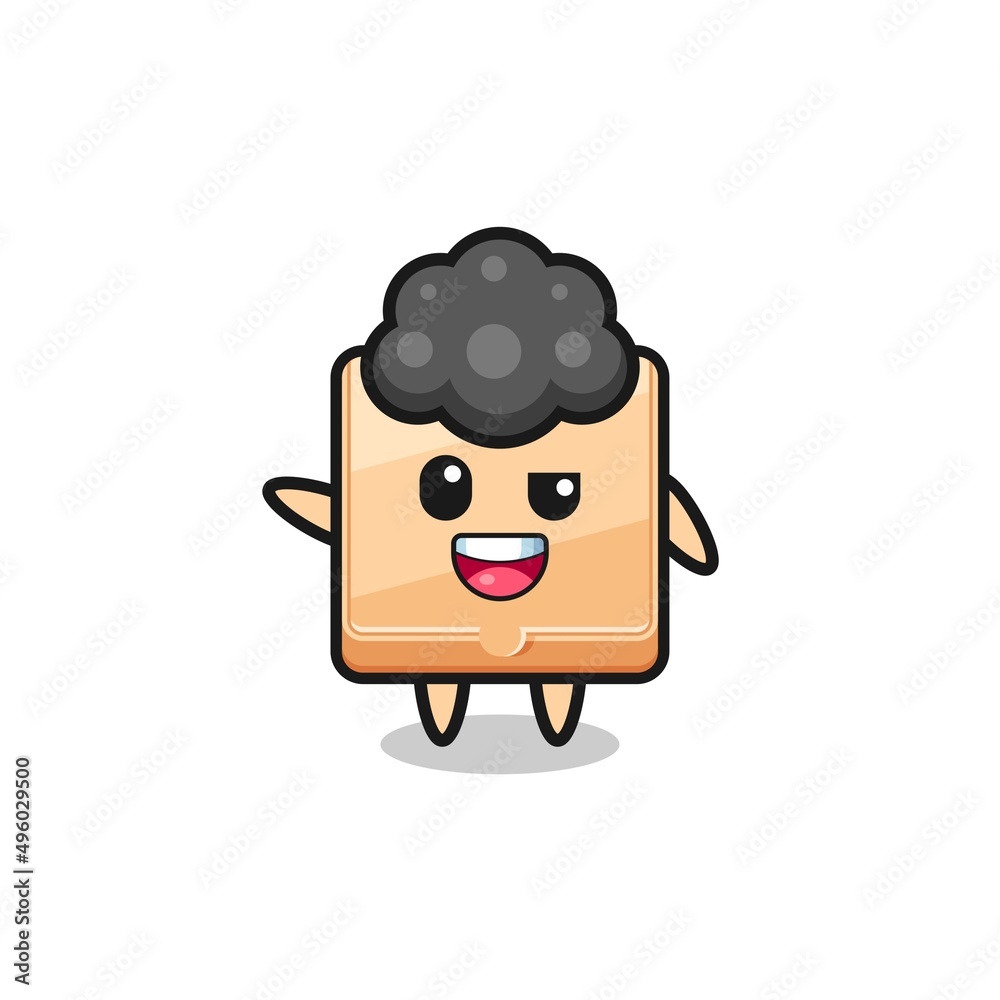 pizza box character as the afro boy pizza box character as the afro boy