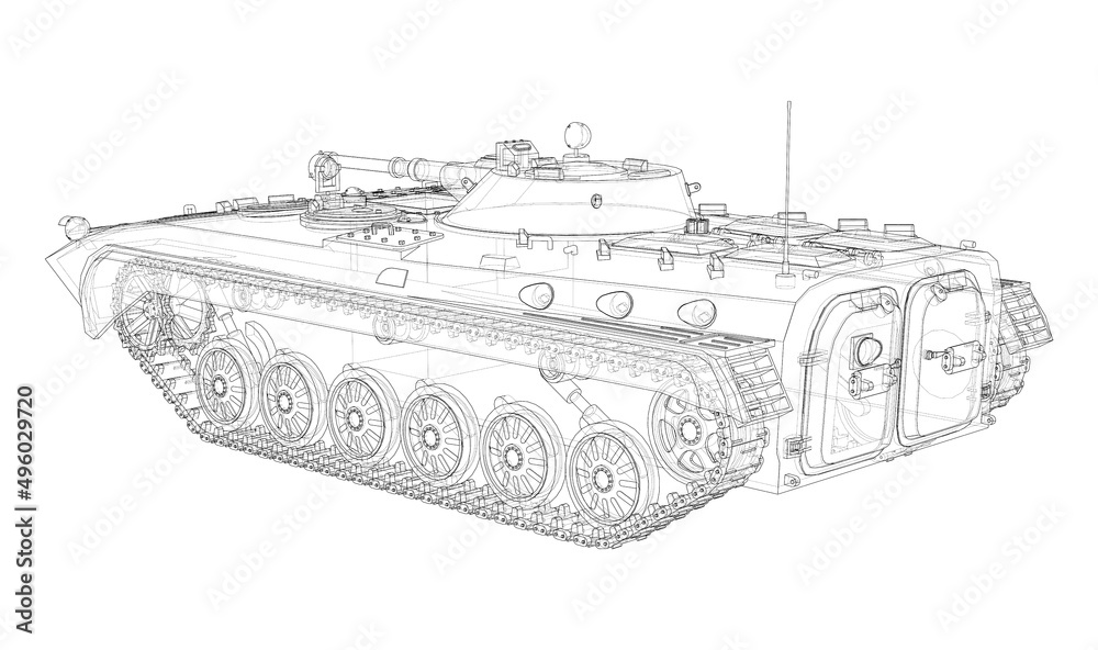 Infantry fighting vehicle. Vector