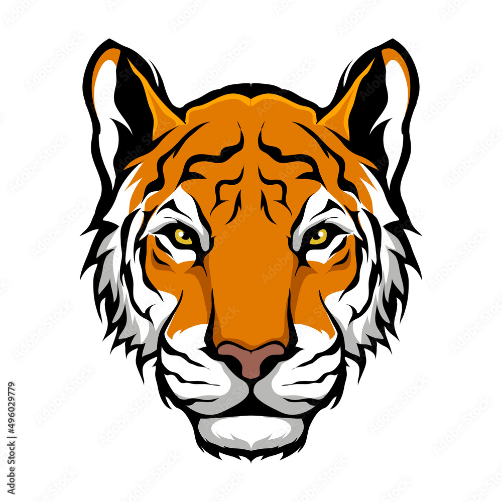 head tiger animal mascot for sports and esports logo vector illustration head tiger animal mascot for sports and esports logo vector illustration