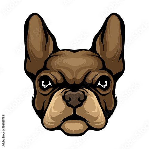 head dog vector graphic illustration © Ilhustrator