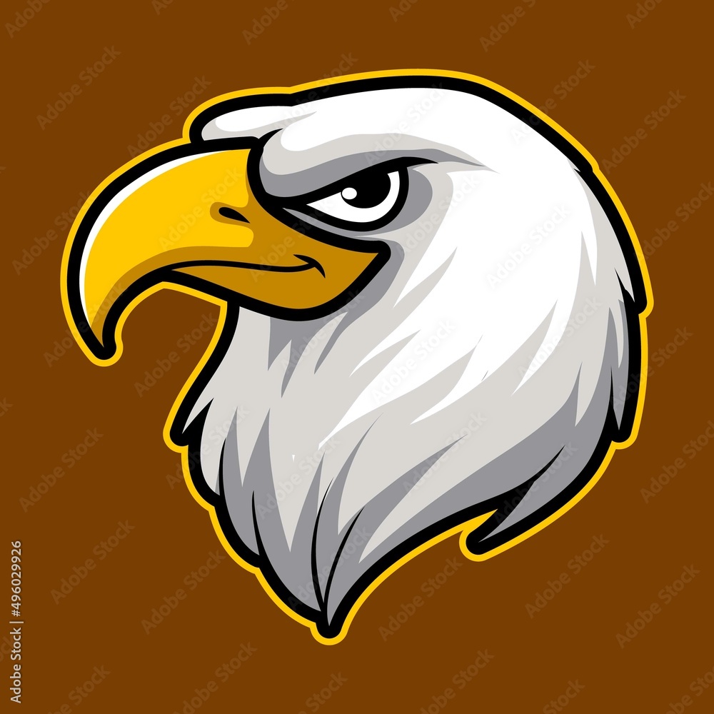 Obraz premium head eagle angry mascot for sports and esports logo vector illustration