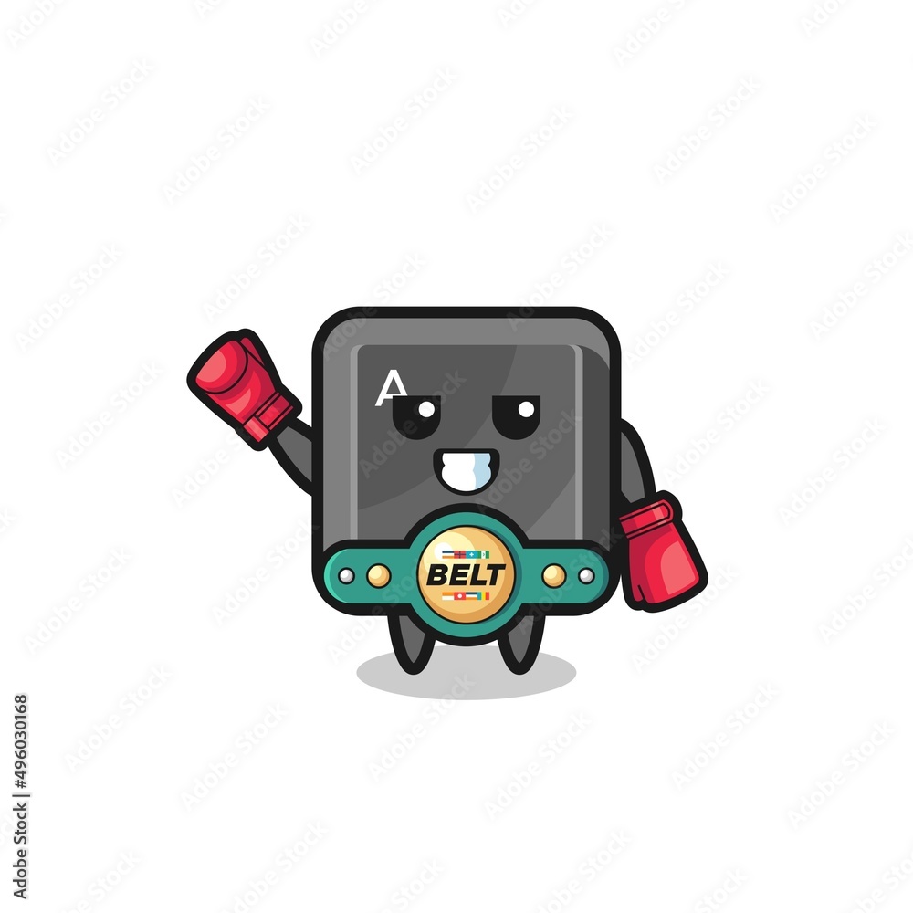 keyboard button boxer mascot character keyboard button boxer mascot character