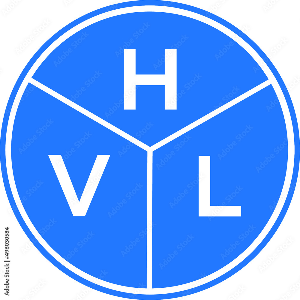 HVL letter logo design on White background. HVL creative Circle letter logo concept. HVL letter design. 
