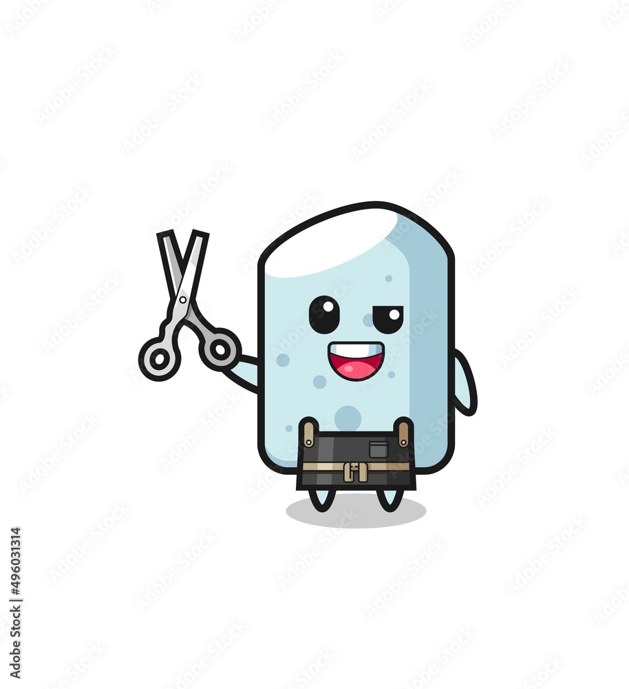 chalk character as barbershop mascot chalk character as barbershop mascot