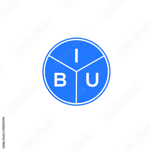 IBU letter logo design on black background. IBU creative  initials letter logo concept. IBU letter design. photo
