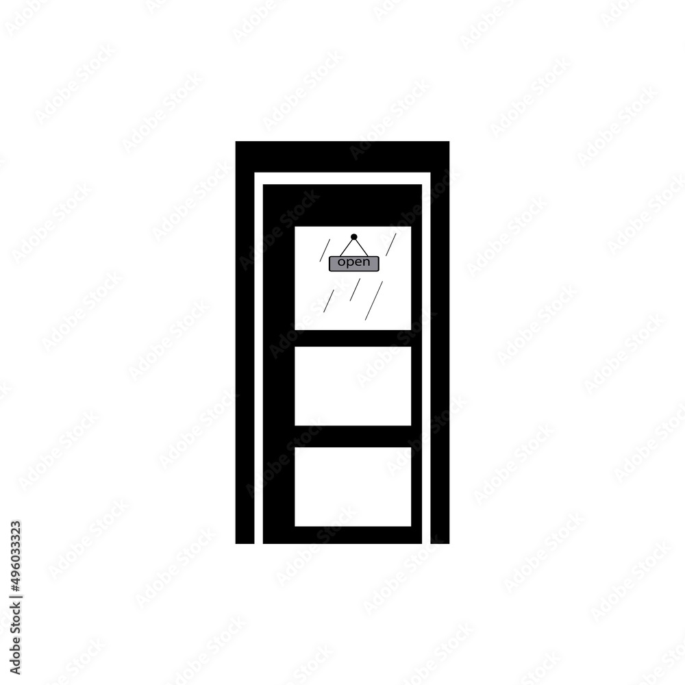 door icon illustration design element door icon illustration design element