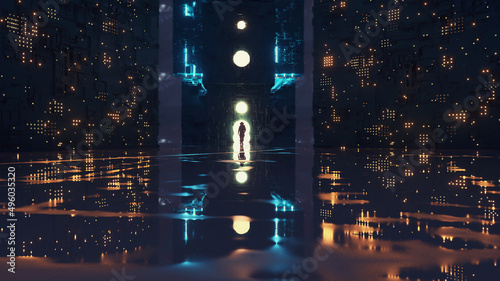 Tableau sur toile Futuristic fantasy