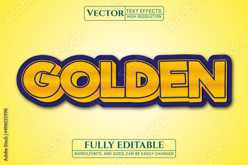 Golden Text Effects gold text effect illustrator 