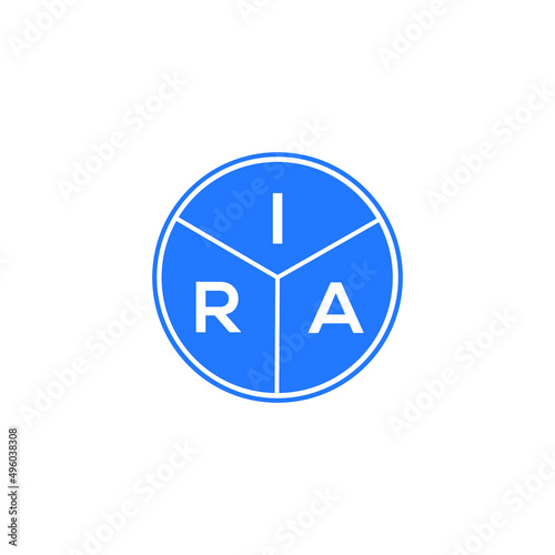 IRA letter logo design on White background. IRA creative Circle letter logo concept. IRA letter design. 
