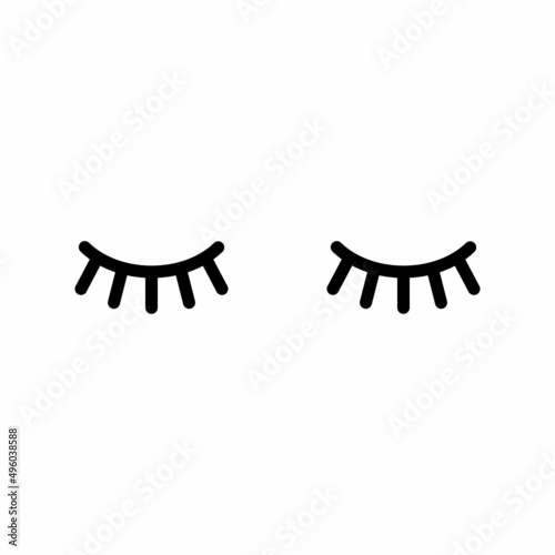 eyelashes outline icon