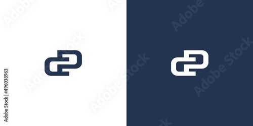 Strong and modern CP initials logo design