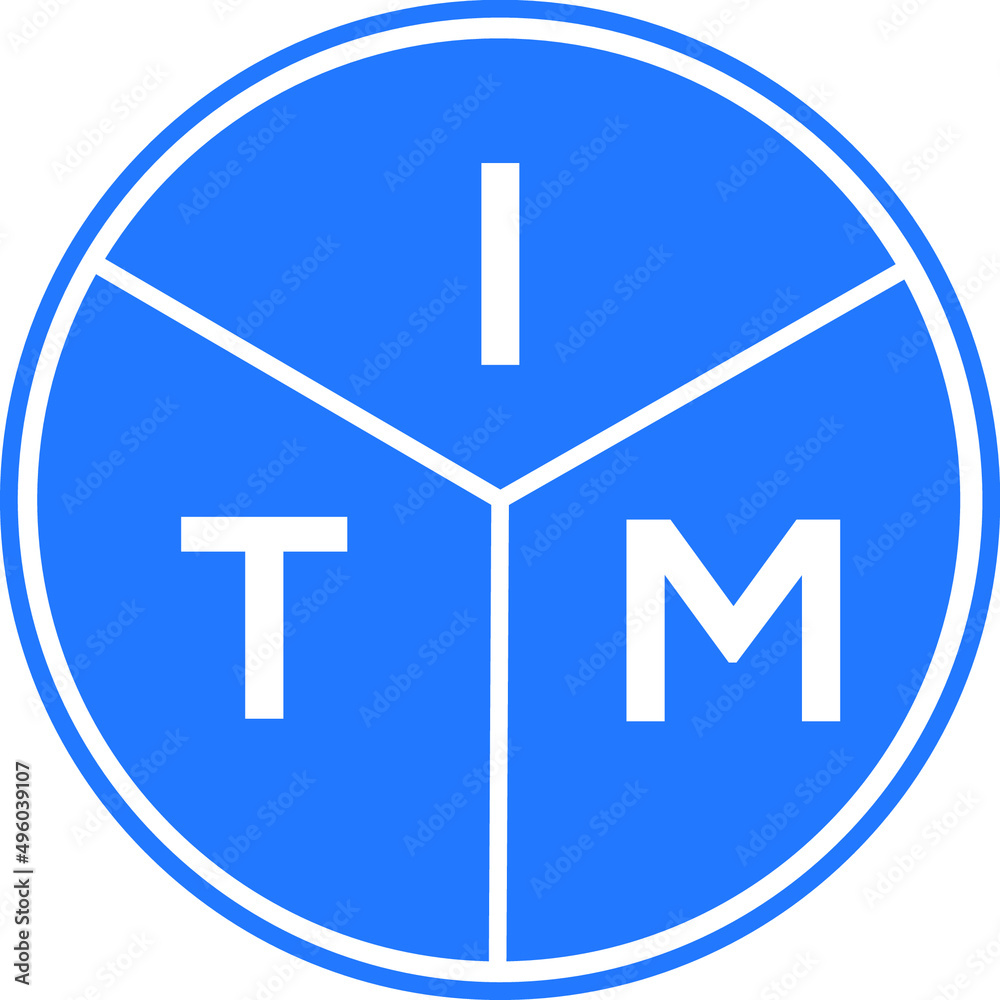 Fototapeta premium ITM letter logo design on White background. ITM creative Circle letter logo concept. ITM letter design. 