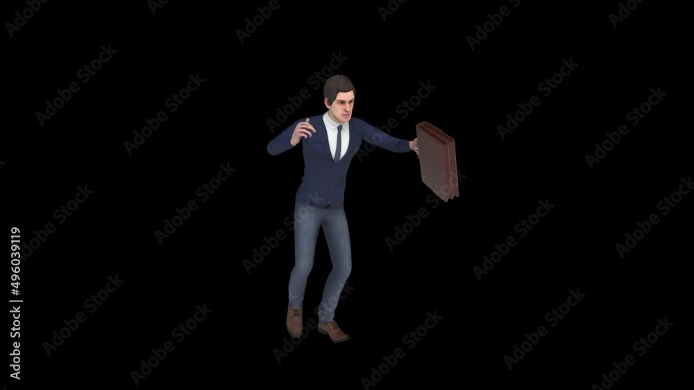 Happy Businessman - 3d render looped with alpha channel.
Happy Businessman - 3d render looped with alpha channel.
