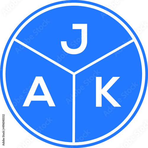 JAK letter logo design on black background. JAK creative  initials letter logo concept. JAK letter design.