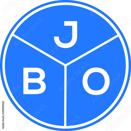 JBO letter logo design on black background. JBO creative  initials letter logo concept. JBO letter design. photo
