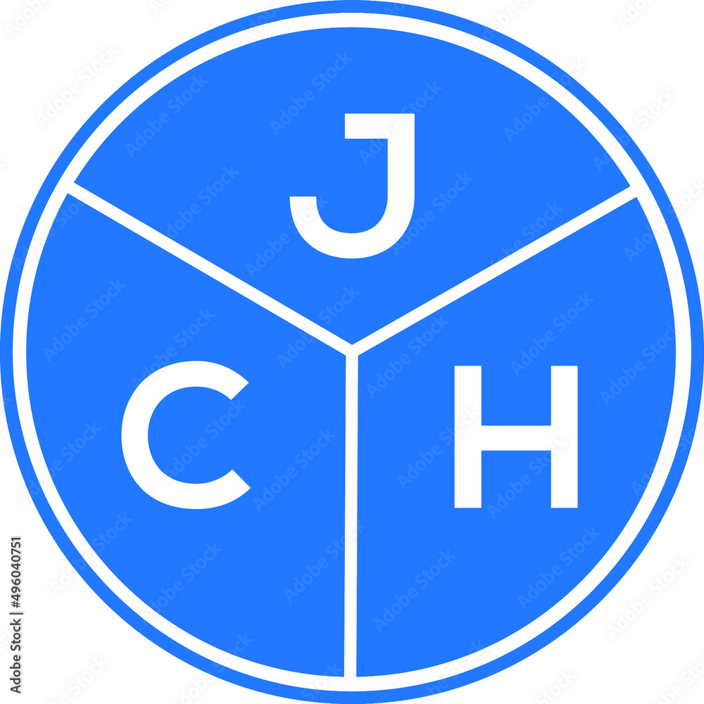 JCH letter logo design on black background. JCH creative  initials letter logo concept. JCH letter design.