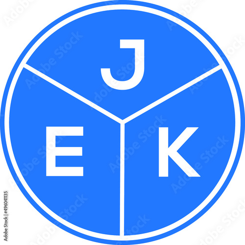 JEK letter logo design on White background. JEK creative Circle letter logo concept. JEK letter design. 
