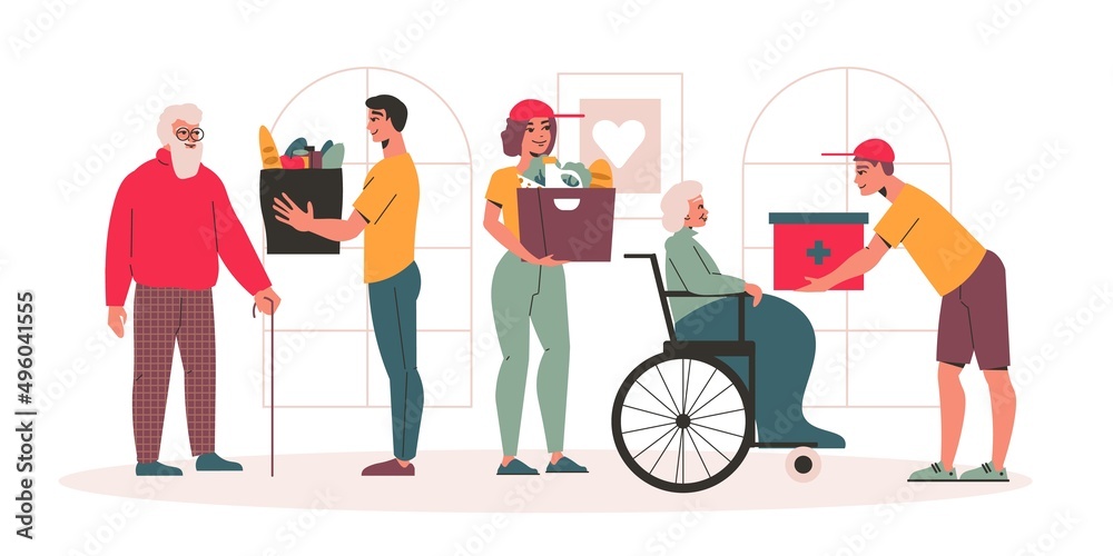 Charity Flat Illustration Charity Flat Illustration