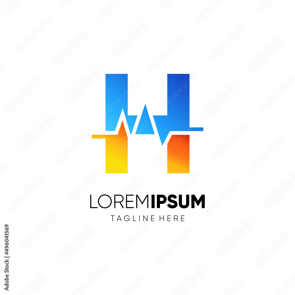 Letter H Health Pulse Logo Design Vector Icon Graphic Emblem Illustration Letter H Health Pulse Logo Design Vector Icon Graphic Emblem Illustration
