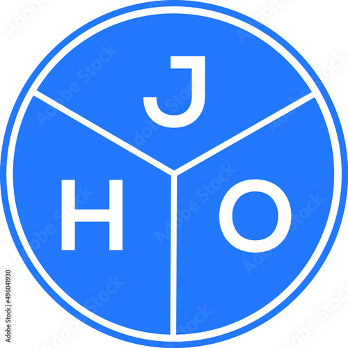 JHO letter logo design on black background. JHO   creative initials letter logo concept. JHO letter design.