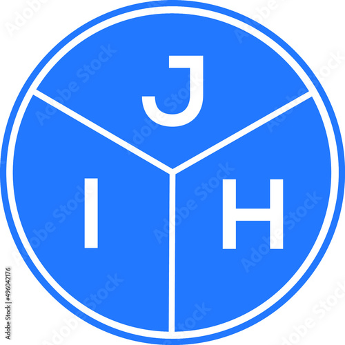 JIH letter logo design on black background. JIH creative  initials letter logo concept. JIH letter design.