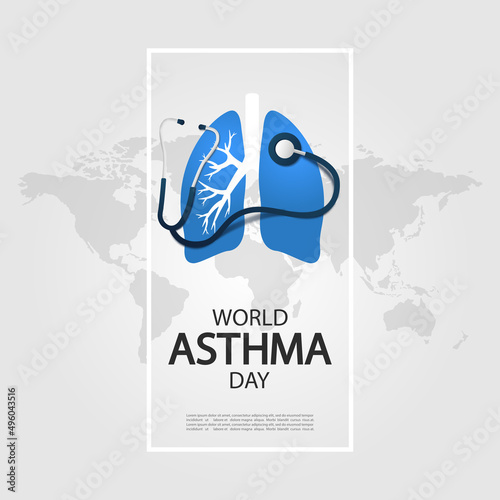 Vector Illustration of World Asthma Day.
