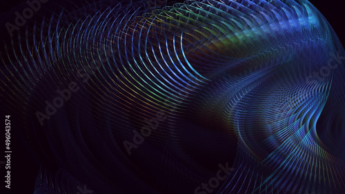 Fotografía 3D rendering abstract multicolor fractal light background