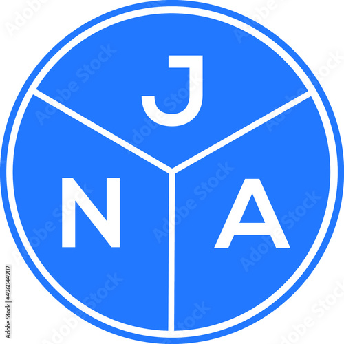 JNA letter logo design on black background. JNA  creative initials letter logo concept. JNA letter design. photo