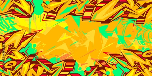 Abstract Colorful Urban Street Art Graffiti Style Vector Illustration Background Template