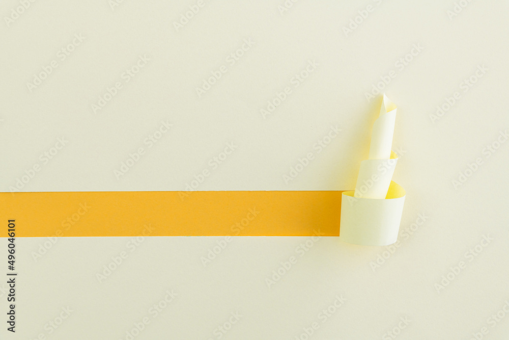 Yellow torn paper on yellow background Yellow torn paper on yellow background